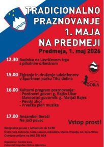 1. maj Predmeja