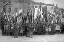 5. maj 1945, Ajdovščina, foto Edi Šelhaus 