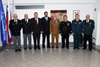 Predstavnika Društva Sever, mag. Miloš Bizjak, županTadej Beočanin, Božo Novak, vojaški ataše Mihail Glagazin in njegov pomočnik, predsednik Veteranov vojne za Slovenijo Ajdovščina-Vipava Ivo Marc; foto Roman Žonta 