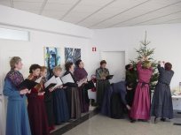 Gorjanske žene so s čipko okrasile božično novoletno drevesce na Občini Ajdovščina