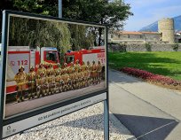 Nova razstava na panojih se poklanja ajdovskim poklicnim gasilcem, ob 60. obletnici delovanja GRC Ajdovščina. 