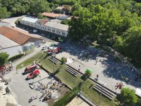 Dogodek Igrajmo se za varnost v Palah, pogled iz zraka.