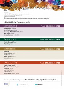 Napoved koncertov Jesenskih serenad v Vipavskem Križu 