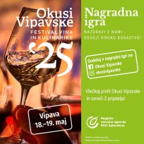 Letošnji Festival Okusi Vipavske prinaša tudi prav posebno nagradno igro s katero si lahko prislužite kar 29 BUTELJK vrhunskih vin Vipavske doline.