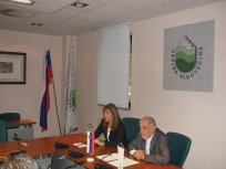 Direktorica podjetja B Avtocenter Tea Bajc in župan Občine Ajdovščina Marjan Poljšak