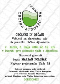 Plakat - Praznik občine Ajdovščina, maj 2009