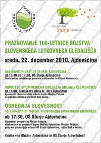 Plakat - 100 let slovenskega lutkovnega gledališča