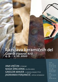 Plakat za razstavo keramičnih del v Vipavskem Križu, odprta od 4. septembra do 2. oktobra 