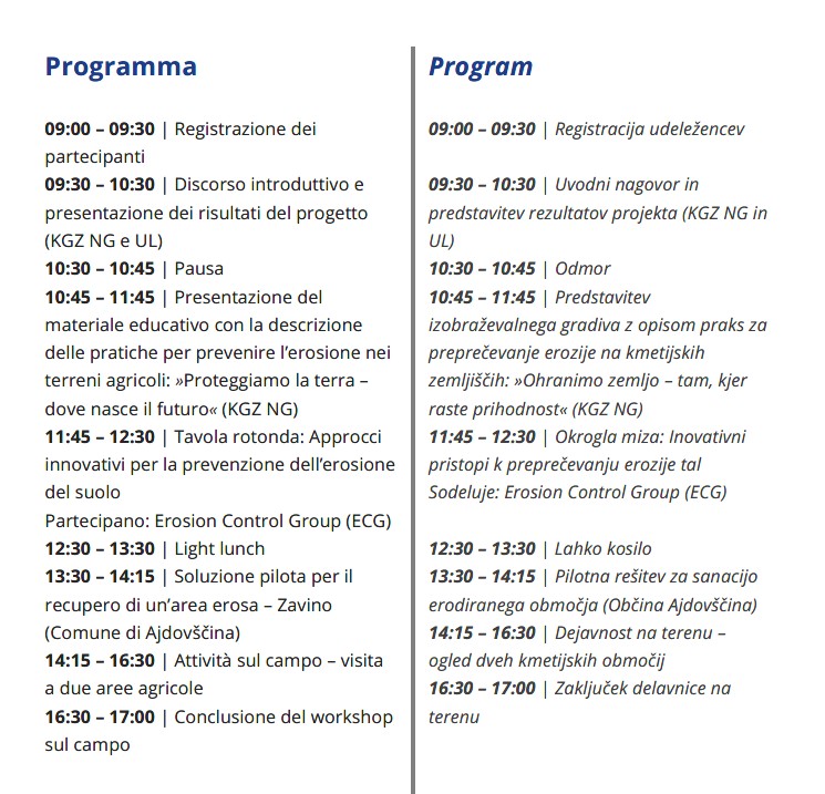 program delavnice Erostop