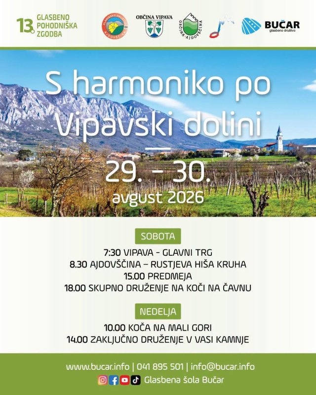 s harmoniko po Vipavski dolini