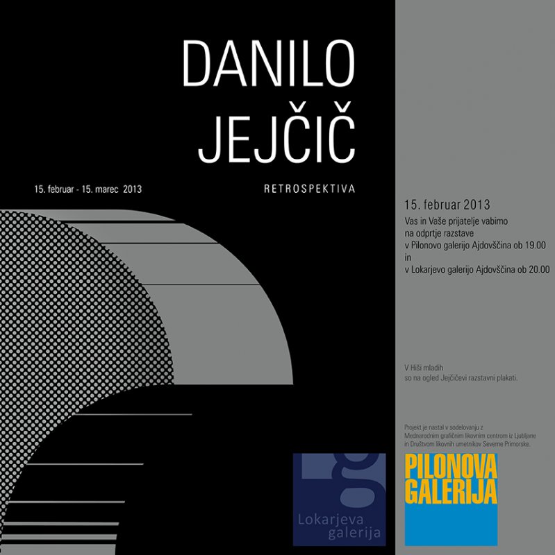 Vabilo na odprtje razstave Retrospektiva Danila Jejčiča