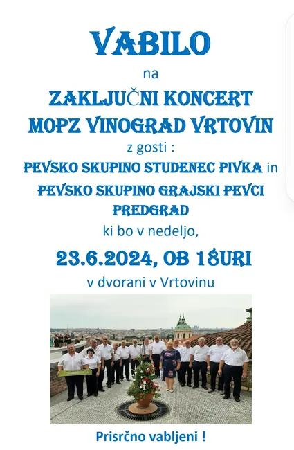 Zaključni koncert MoPZ Vinograd z gosti