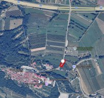 Območje zapore ceste proti Vipavskemu Križu.